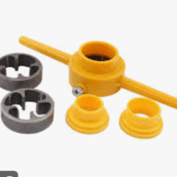 Tarraja para tubo PVC KAMASA juego 3 piezas (1/2, 3/4 y 1) para hacer roscas tubos