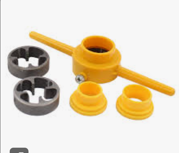 Tarraja para tubo PVC KAMASA juego 3 piezas (1/2, 3/4 y 1) para hacer roscas tubos