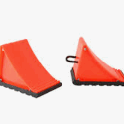 PAR Taco de frenado vehicular carro PLASTICO NARANJA