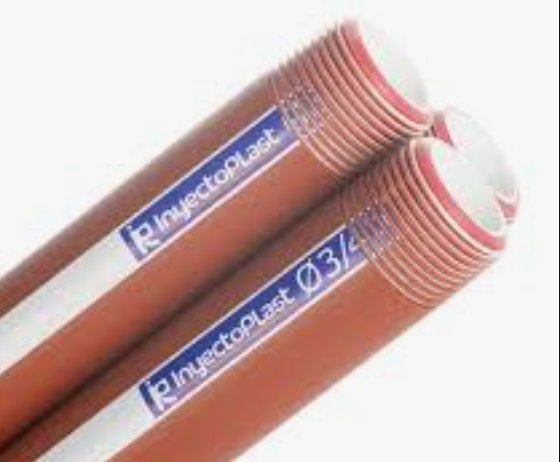 Tubo con rosca de 1/2 agua caliente cpvc PPR INYECTOPLAST