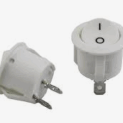 Switch interruptor electronico 220v 2 pines blanco redondo 6 amp