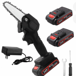 Mini Motosierra Inalámbrica 2 Baterías + Cargador