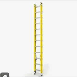 Escalera telescopica de 24 pasos Fibra de vidrio AMERICAN BULL