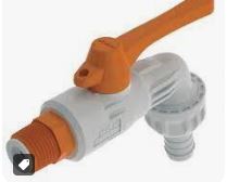 Grifo Caño Jardin PVC PESADO 1/2 x 3/4 Mango Naranja MIRALDI