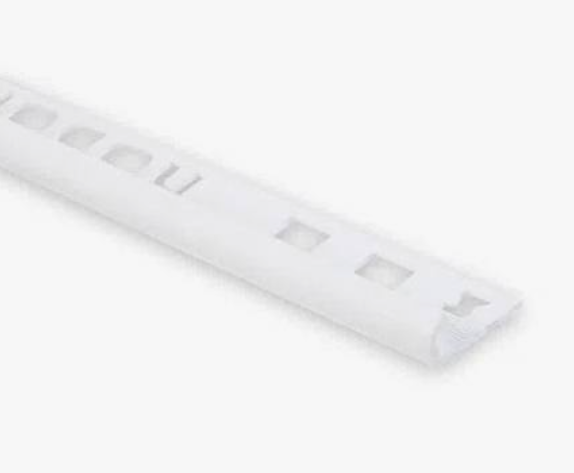 Perfil PVC para mayolica 8.5mm x 1.85 MTRS - Blanco
