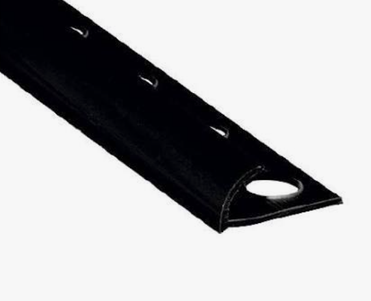 Perfil PVC para mayolica 8.5mm x 1.85 MTRS - Negro