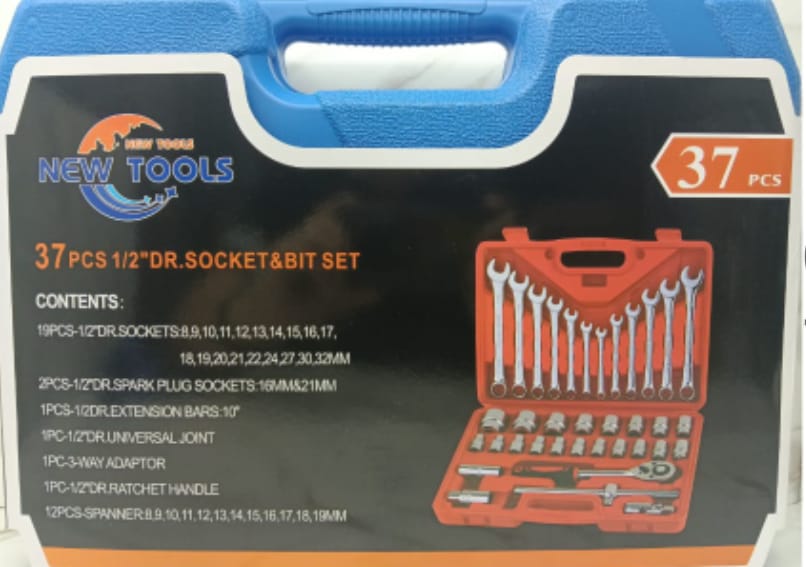 Juego de Dados con Llaves Mixtas 37 Piezas IMPORTADO