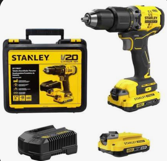 Taladro Atornillador Percutor 20v STANLEY FATMAX SCD711C2K - 2 baterias