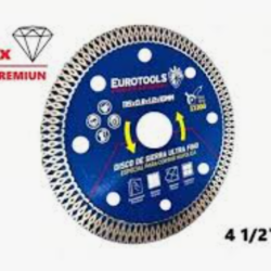 Disco Diamantado Ultra Fino 4 1/2 ceramica mayolica Azul EUROTOOLS