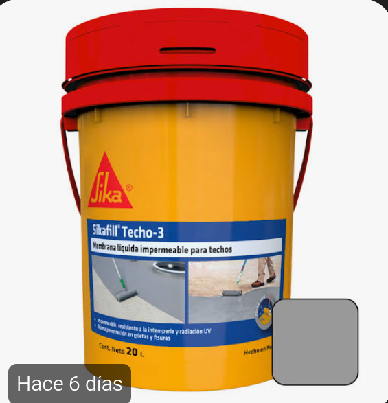 Sika Techo 3 impermeabilizante sikafill GRIS 20 Litros