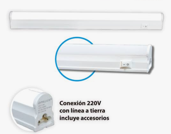 Luminaria Led Integrado T5 6w OPALUX 480 LM