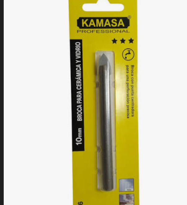 Broca Ceramica o Vidrio 6mm 1/4 KAMASA - porcelanato mayolica