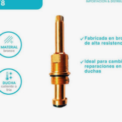Vastago repuesto para Mezcladora o llave de Ducha 3004-F TREBOL - VAINSA 3/8