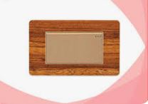 Interruptor simple Ancho MADERA DELUXE CUBULL A4-003 aluminizado