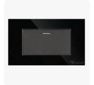 Interruptor Simple Ancho NEGRO DELUXE CUBULL b2-003 aluminizado