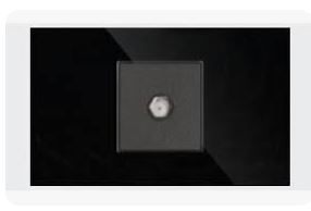 Tomacorriente TV cable Ancho NEGRO DELUXE CUBULL b2-033 aluminizado