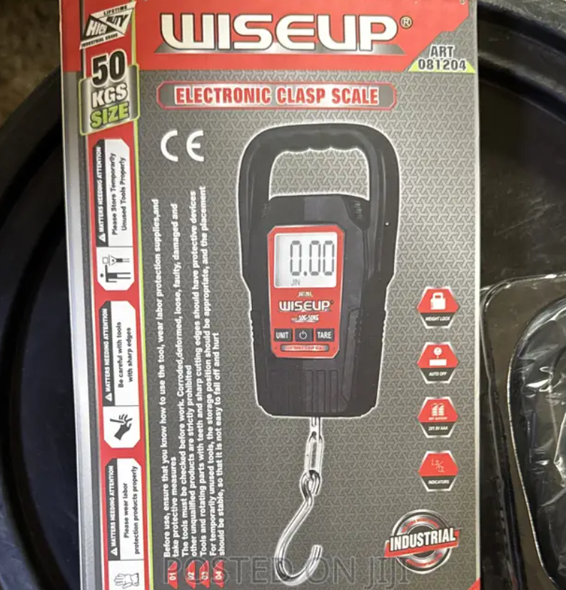 Balanza Bascula de Gancho Electrónico 50kg WISEUP