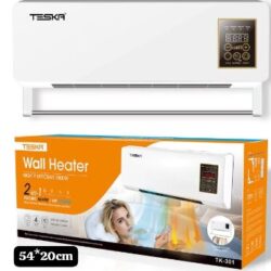 CALEFACTOR / VENTILADOR eléctrico de pared con control remoto 2 EN 1