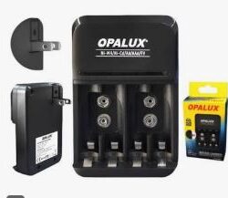 Cargador de BATERIAS OPALUX AA - AAA- 9V
