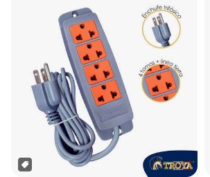 Extension Vulcanizado TROYA 4 tomas