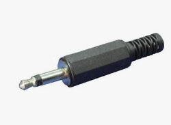 Plug Monoral 2.5mm Plastico con Cola - audio