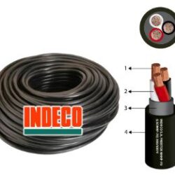 Cable Vulcanizado de cobre 3x12 AWG trifasico INDECO NEGRO