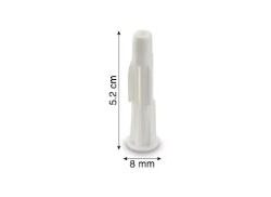Tarugo trika Nylon Blanco para ladirllo Hueco 1/4 6mm