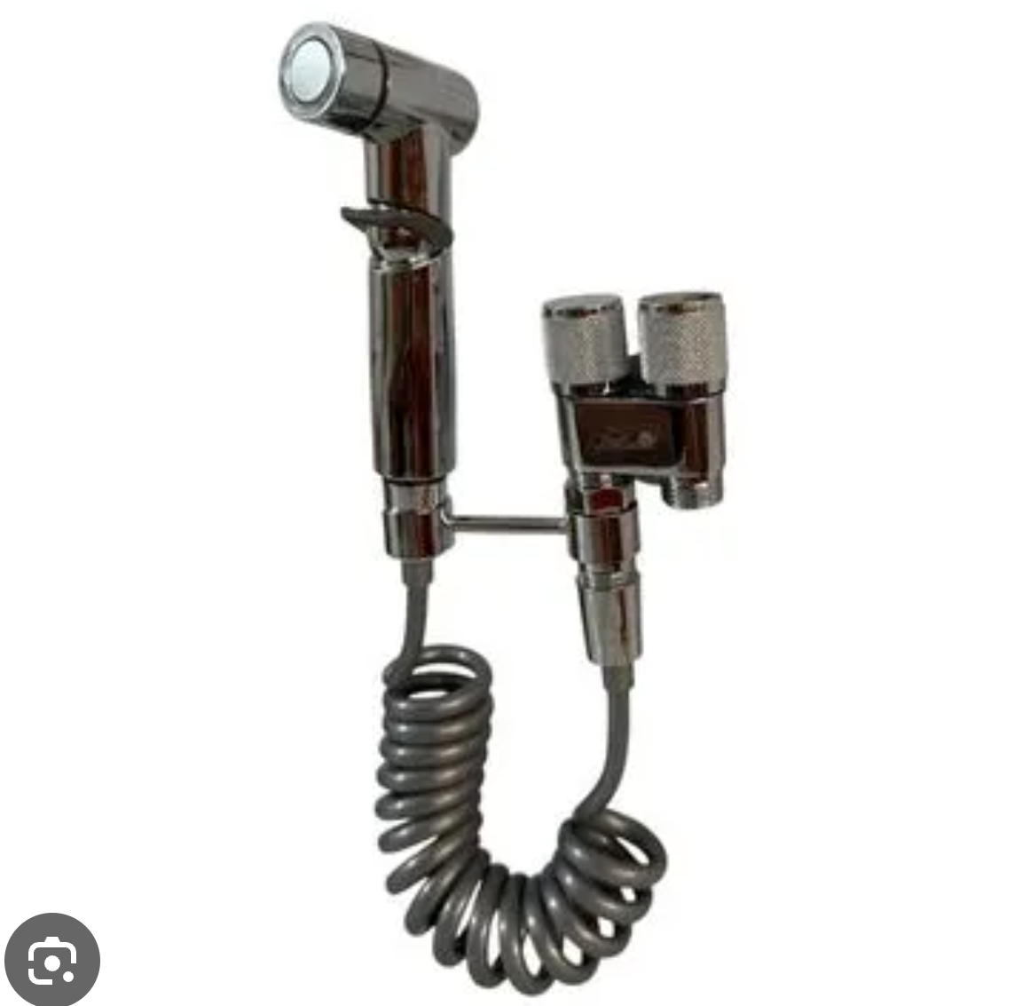 Ducha bidet doble push movible cromado VALODI - caño doble 2 salidas