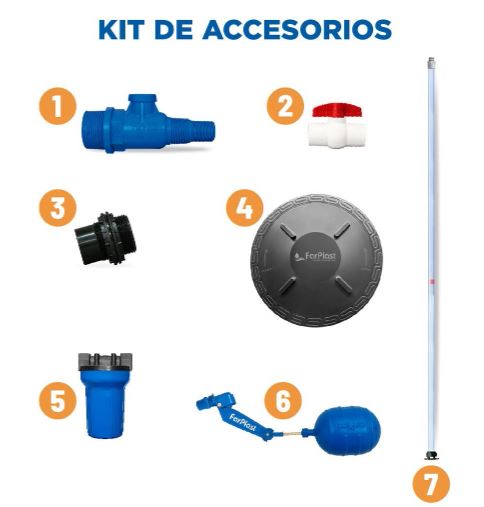 Kit Completo de Accesorios de Repuesto para Tanque de Agua