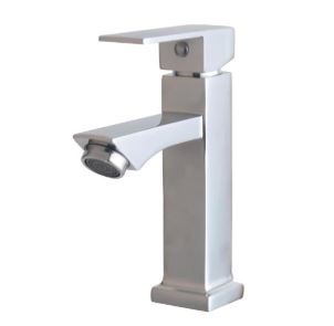 Caño de lavatorio para mueble CUADRADO CROMADO C&A