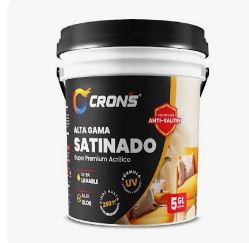 Pintura SATINADO CRONS 5 Galones - Blanco Humo