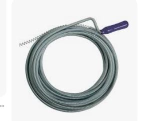 Alambre de acero Desatorador de Tuberías - 8mm x 3 Metros