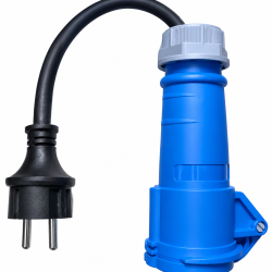 Enchufe SCHUKO mas toma aerea 16Amp 3 Pines 240V IP44 SUNLIGHT