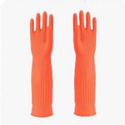 Guante de jebe de Lavandería NARANJA 43 cm PROTEK-TOR
