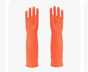 Guante de jebe de Lavandería NARANJA 43 cm PROTEK-TOR