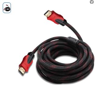Cable HDMI ENMALLADO SEISA ROJO - 15 Metros