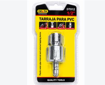 Tarraja para PVC 1/2 DELTA - macho y hembra para tubo