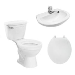 inodoro blanco con palanca y tanque + Lavatorio ITALGRIF (huater o water)