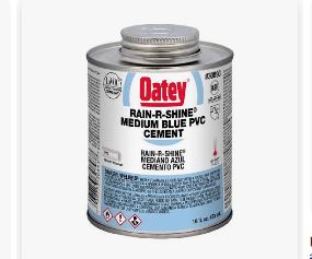 Pegamento Cemento azul pvc 1/16 8 Onz Galon OATEY / WELD ALL