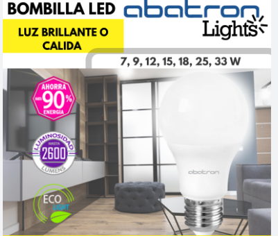 foco led 7w CALIDO ABATRON