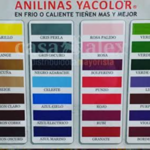 Anilina de colores para teñir LUCERO