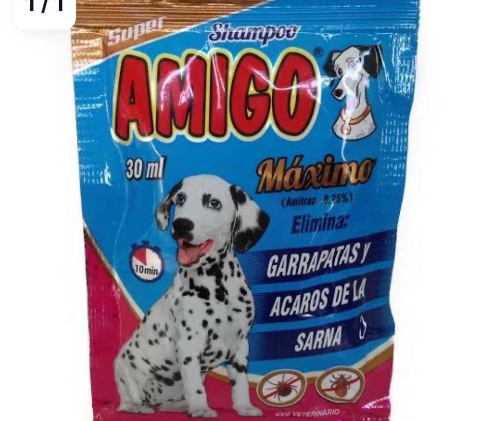 champu shampoo mata pulgas amigo sachet