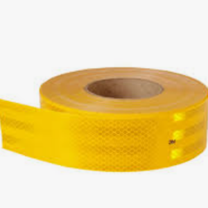 cinta reflectiva con adhesivo AMBAR AMARILLO 2" X 45.7 Mtrs