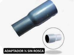 Adaptador Agua 1/2" Pvc (Sin Rosca) Tubo Pesado