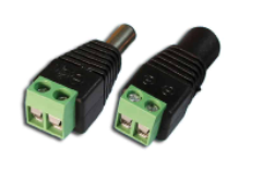 PAR Adaptador Jack y Plug Tipo Bornera para Fuente ZB-301-2 para camaras de vigilancia
