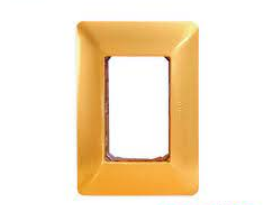placa triple con soporte opalux AMARILLO BM203.YLW (para interruptor o tomacorriente)