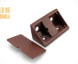 Angulo PVC corner DOBLE para mueble Negro/Marron