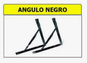 Angulo Pesado para repisa de platina 10" X 12" Negro PAR