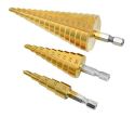 Broca metal escalonada 3pcs UYUSTOOLS - 12 - 20 -32mm