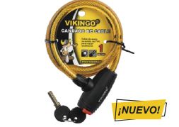 cadena para bicicleta o moto con llave, 1 metro, VIKINGO